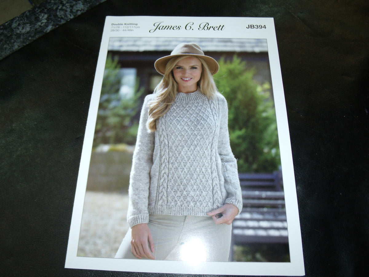 James C Brett Sweater in Double Knitting Pattern JB394 S and P Leisure