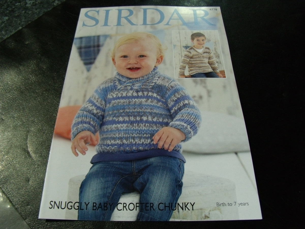 Sirdar Snuggly Baby Crofter Chunky Knitting Pattern 4778 S and P Leisure