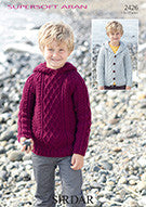 Sirdar Childrens Knitting Pattern - 2426