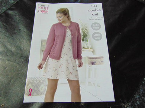 King Cole Double Knit Pattern 5124 Sweater and Cardigan