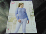 King Cole Double Knit Pattern 5126 Sweater and Cardigan