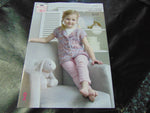 King Cole Double Knitting Pattern 5111 Cardigan and Smock Top