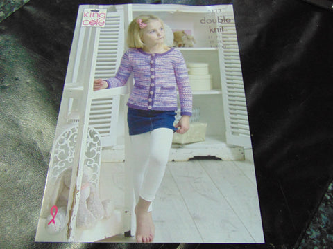 King Cole Double Knitting Pattern 5113 Cardigan, Top and Dress
