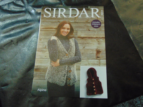 Sirdar Alpine Knitting Pattern 8204 Gilets