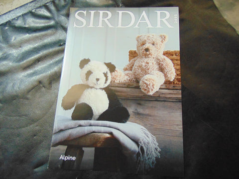 Sirdar Alpine Knitting Pattern 2495 Panda and Teddy Bear