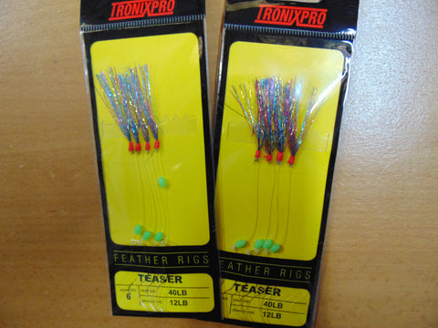TronixPro Teaser Feather Rigs (2) Hook Size 6