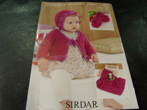Sirdar Snuggly Snowflake Chunky Knitting Pattern 4650