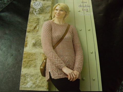 King Cole Double Knit Pattern for Cardigan and Sweater 4266