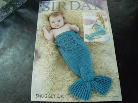 Sirdar Baby Mermaid Tail Snugglers Double Knitting Pattern 4708