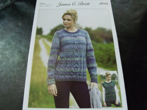 James C Brett Chunky Knitting Pattern JB338
