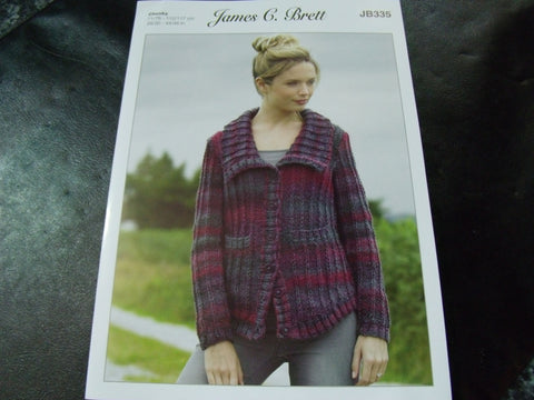 James C Brett Chunky Knitting Pattern JB335