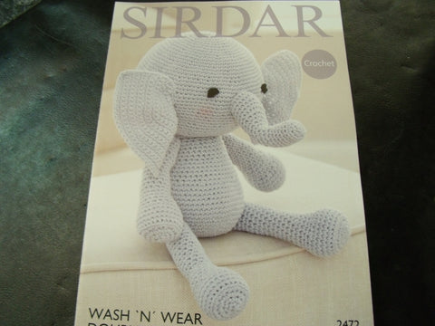 Sirdar Double Crepe Toy Crochet Pattern 2472