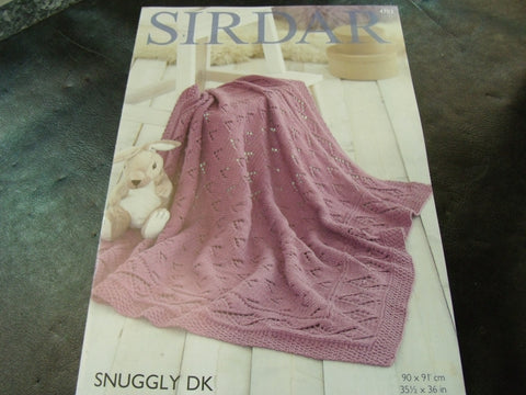 Sirdar Snuggly Double Knitting Blanket Pattern 4703