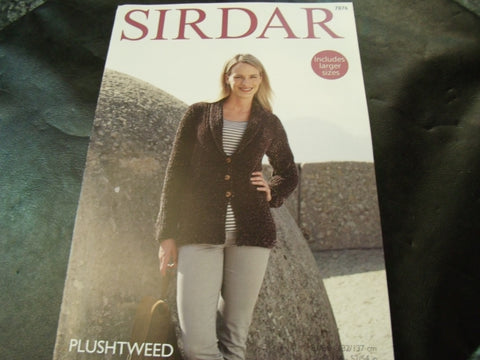 Sirdar Plushtweed Jacket Pattern 7876