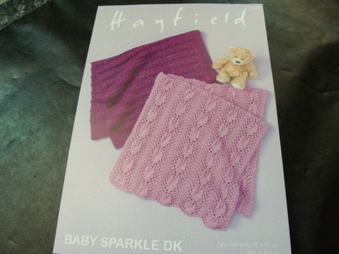 Sirdar Baby Sparkle Double Knitting Blanket Pattern 4658