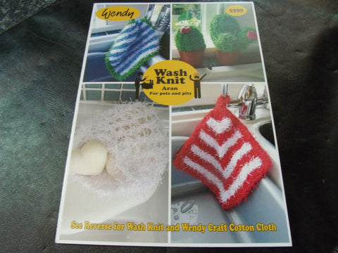 Wendy Wash Knit Aran for pots and pits fun Knitting Pattern 5999