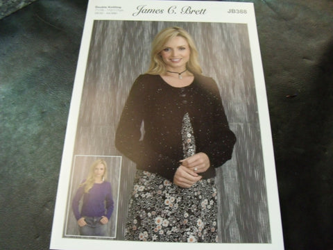 James C Brett Sweater and Cardigan Double Knitting Pattern JB388