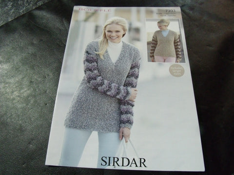 Sirdar Bouffle Soft & Light Chunky Knitting Pattern 7393