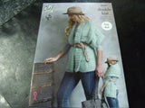 King Cole Double Knit Pattern 4585 Easy Knit Wrap Ponchos