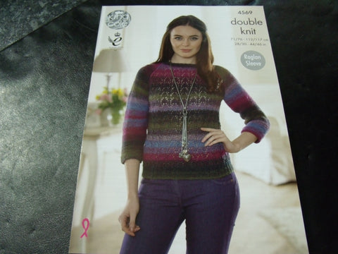 King Cole Double Knit Pattern 4569 Sweaters