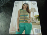 King Cole Double Knit Pattern 4568 Slipover and Top