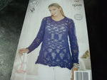 King Cole Knitting Pattern 4467 Sweater and Top  Knitted in King Cole Opium