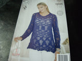King Cole Knitting Pattern 4467 Sweater and Top  Knitted in King Cole Opium