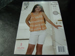 King Cole Double Knitting Pattern 4464 Cardigan, Top and Bag
