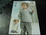 King Cole Double Knitting Pattern 4148 Slipover and Sweaters