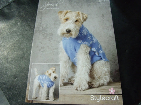 Stylecraft Snowflake Dog Jacket Pattern 9311
