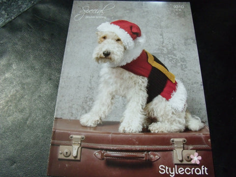 Stylecraft Santa Dog Coat and Hat Pattern 9310