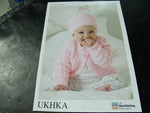 UKHKA Double Knitting Pattern 112 Cardigans, hat and blanket 12 - 20 in