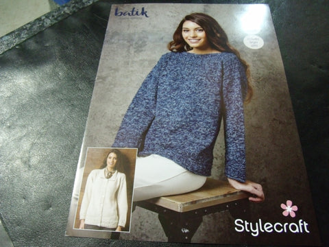 Stylecraft Batik Double Knitting Pattern 9289   (2 Easy Knit Designs)