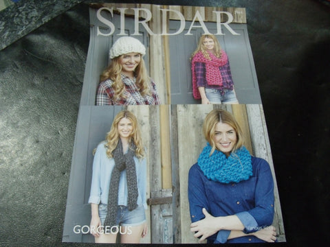 Sirdar Gorgeous Ultra Chunky Knitting Pattern 7964 Snood, Hat and Scarve's