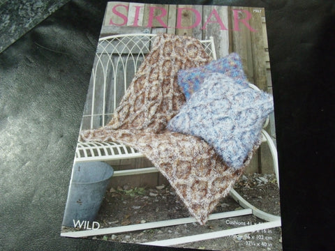 Sirdar Wild Knitting Pattern 7967 Cushions and Throw
