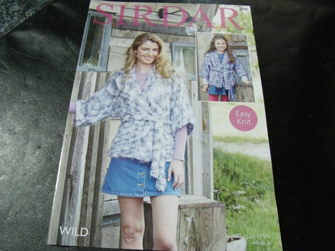 Sirdar Wild Knitting Pattern 7968 Easy Knit Kimino