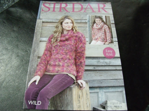 Sirdar Wild Knitting Pattern 7969 Easy Knit Sweater
