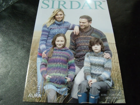 Sirdar Aura Chunky Knitting Pattern 7881 Sweaters