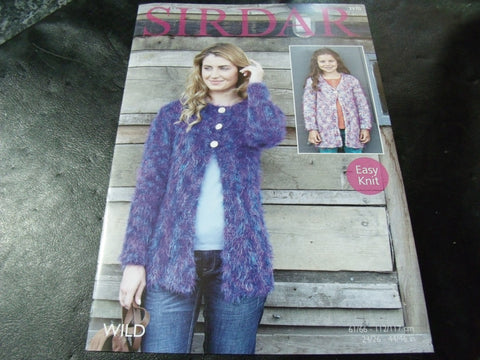 Sirdar Wild Knitting Pattern 7970 Easy Knit Cardigans