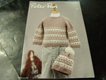 Peter Pan Double Knitting Sweater and Hat Pattern P1275