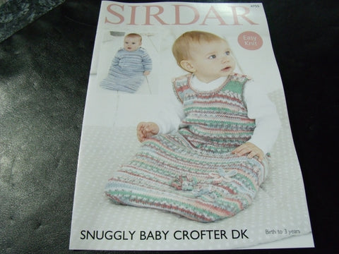 Sirdar Snuggly Baby Crofter Double Knitting Pattern 4755