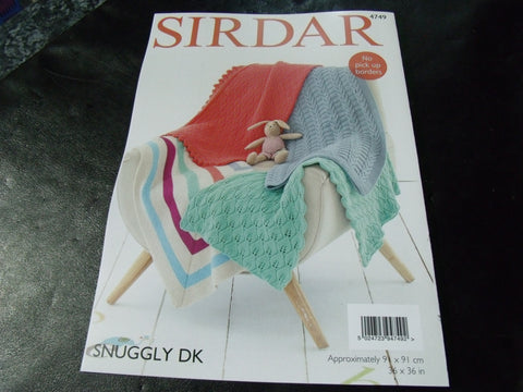 Sirdar Snuggly Double Knitting Pattern 4749 Blankets in Four designs