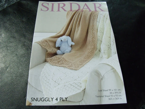Sirdar Snuggly 4 Ply Knitting Pattern 4741 Shawl in two designs