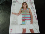 King Cole Double Knitting Pattern 4771 Easy Knit Girls' Tops