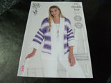 King Cole Double Knit Pattern 4773 Ladies Cardigan Easy Knit