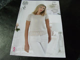 King Cole 4 Ply Knitting Pattern 4788 Tops with Raglan Sleeves
