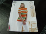 King Cole Double Knit Pattern 4836 Ladies Top and Cardigan