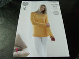 King Cole Double Knit Pattern 4835 Sweater and Cardigan