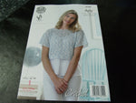 King Cole 4 Ply Ladies Crochet Tops pattern 4789