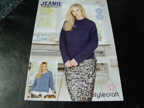 Stylecraft Jeanie Denim Look Sweaters Pattern 9359